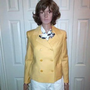 J. G. Hook Maize Double Breasted Dress Jacket Size 6 NWT